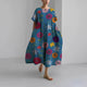 Elegante Losse Jurk met Sierlijke Print