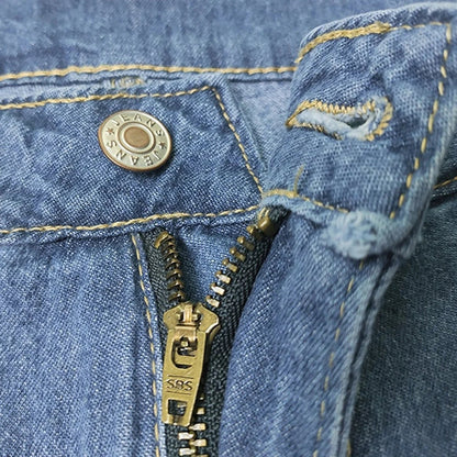 Trendoire-Broeken-Benthe - hoge taille jeans met wijde pijpen