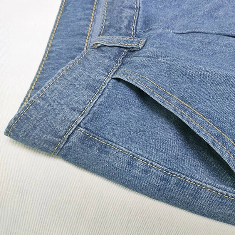 Trendoire-Broeken-Benthe - hoge taille jeans met wijde pijpen