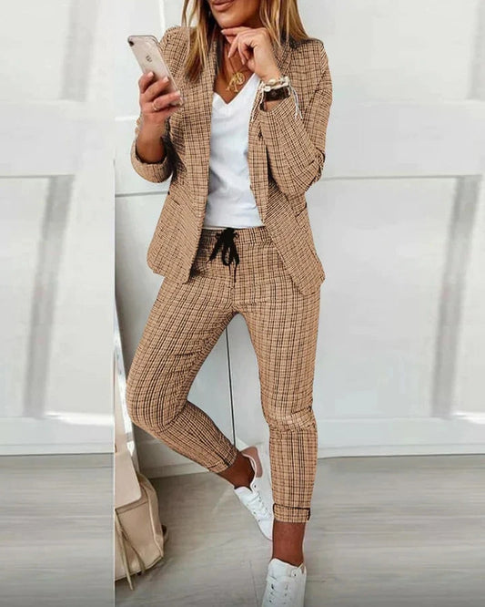 Trendoire-Outfit sets-Jasmijn - Elegante blazer en pantalon