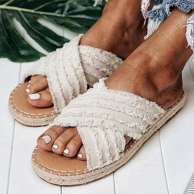 Trendoire-Schoenen-Elegante espadrille sandalen met gewatteerd voetbed