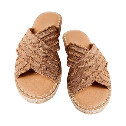 Trendoire-Schoenen-Elegante espadrille sandalen met gewatteerd voetbed