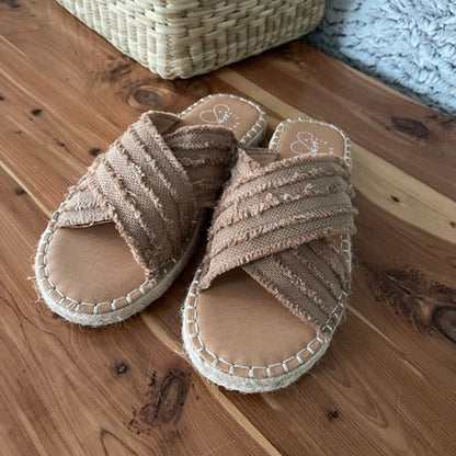 Trendoire-Schoenen-Elegante espadrille sandalen met gewatteerd voetbed