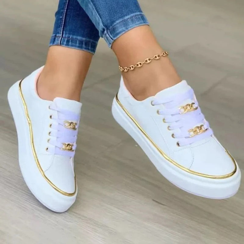 Trendoire-Schoenen-Elegante sneakers met gouden details