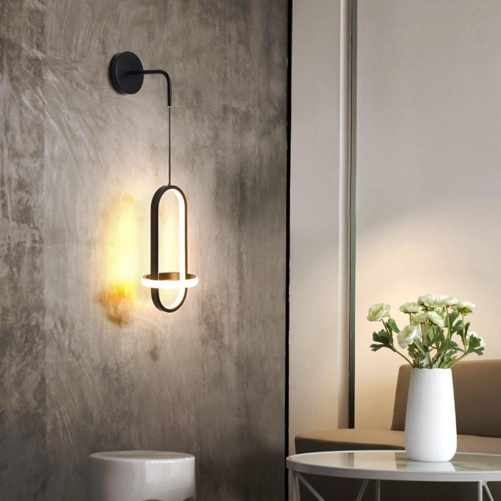 Oval Acrylic Designer Wall Light - Soft LED Lighting for Living Room and Bedroom