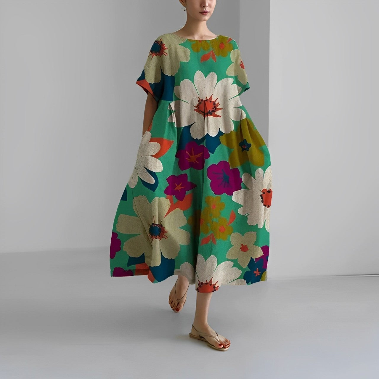 Variant image for Losse Jurk met Speelse Print-52