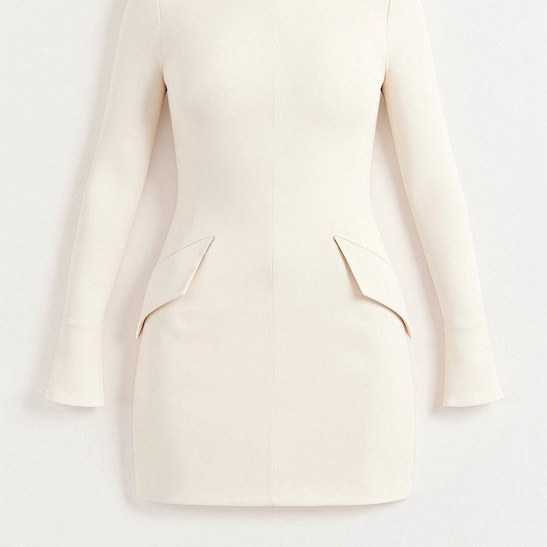Variant image for Elegante Mini Jurk Zwart Met Lange Mouwen-9
