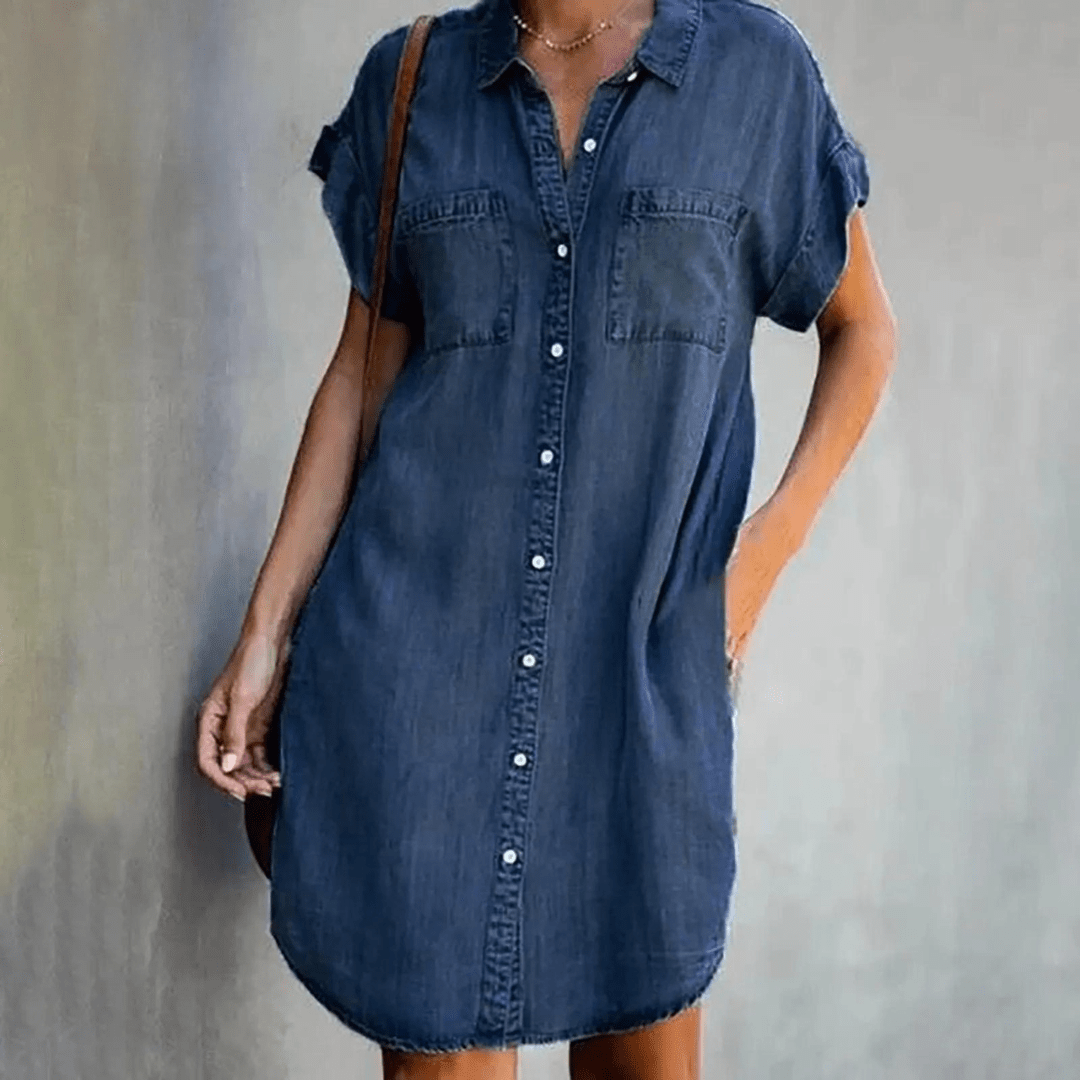 Variant image for Denim Shirtjurk Met Knoopsluiting-13