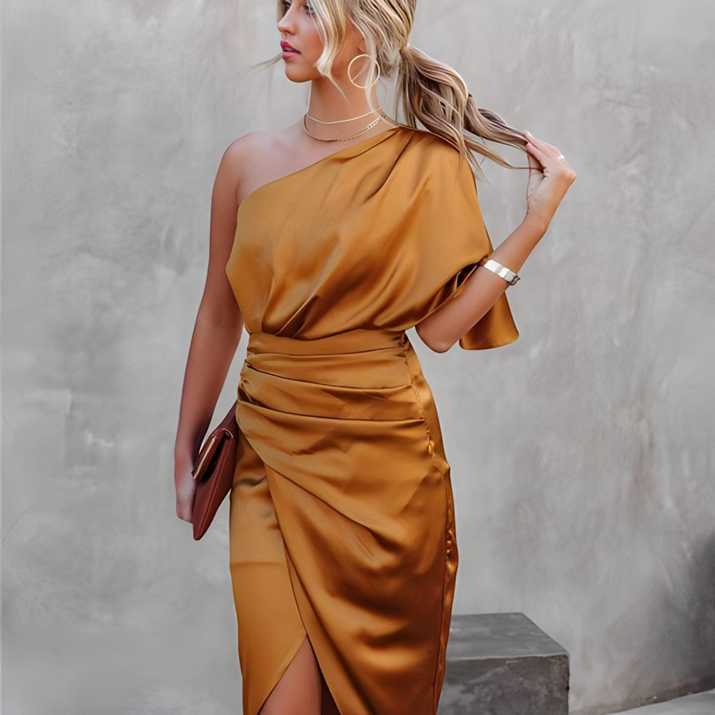 Variant image for Elegante Feestjurk Met Eén Schouder-17