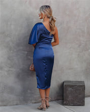 Elegante Feestjurk Met Eén Schouder-5