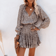 Stijlvol Chiffon Mini Jurk met Patroon