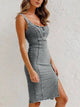 Denim Jurk Met Figuuraccent