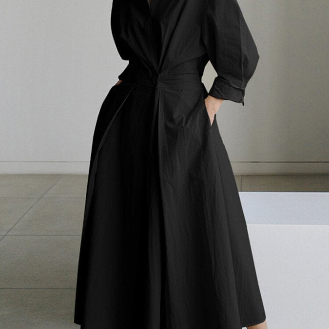 Variant image for Elegante Lange Dames Jurk met Vloeiend Silhouet-6