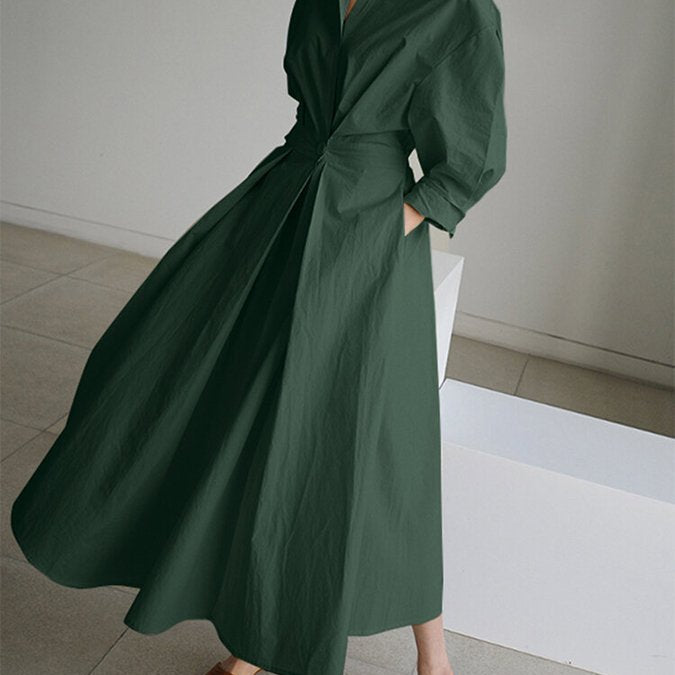 Variant image for Elegante Lange Dames Jurk met Vloeiend Silhouet-11