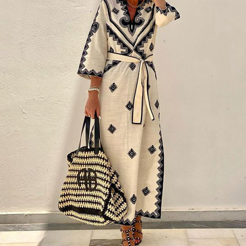 Elegante Vintage Jurk met Klassieke Snit-2