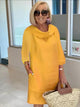 Elegante Midi Jurk met Halslijn