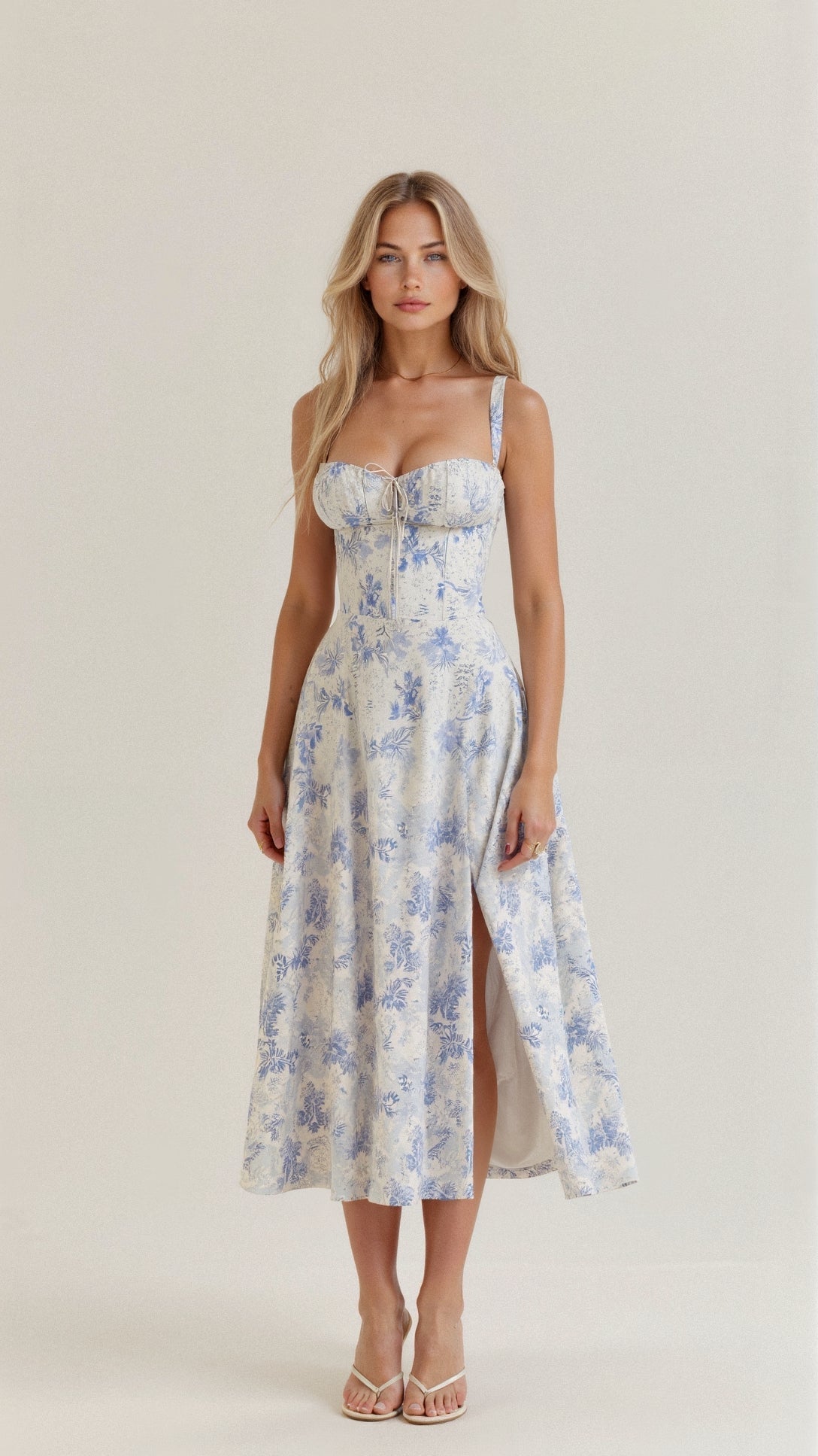 Variant image for Corset Midikleid met Vloeiende Rok-16