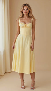 Variant image for Corset Midikleid met Vloeiende Rok-31