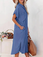 Losse Denimjurk met Ontspannen Pasvorm-3