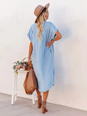 Losse Denimjurk met Ontspannen Pasvorm-6