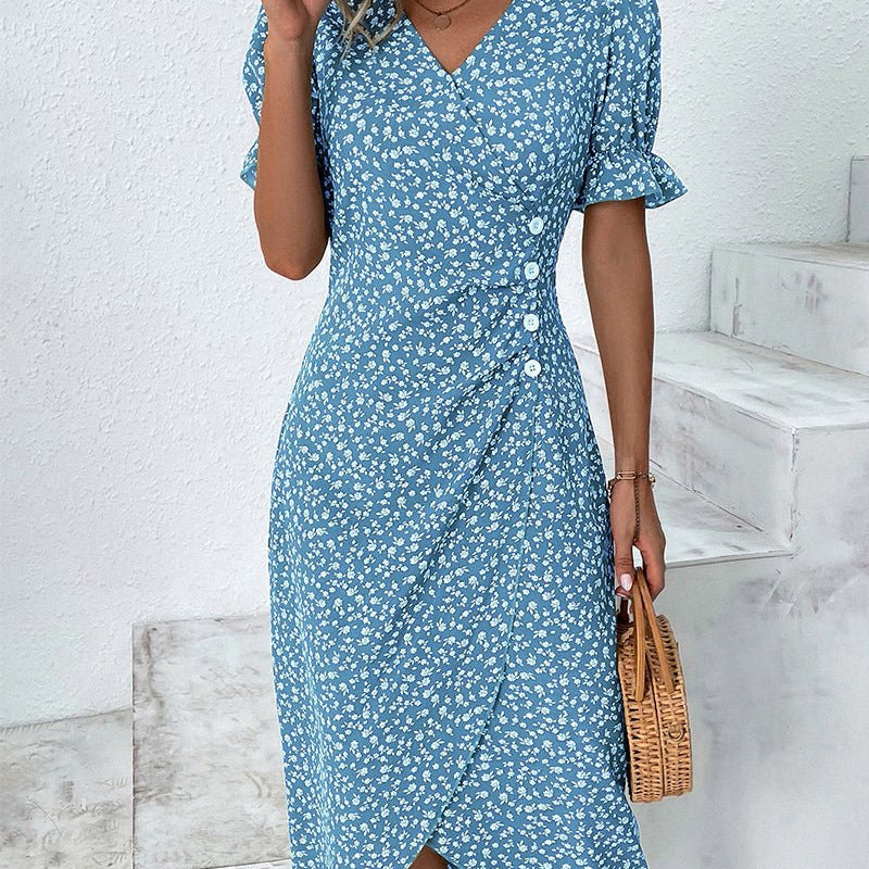 Variant image for Elegante Dames Jurk Met Bloemmotief-7