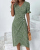 Elegante Dames Jurk Met Bloemenmotief