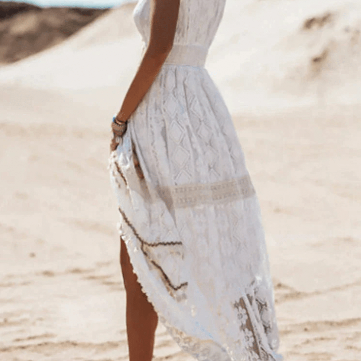 Variant image for Elegante Maxi Jurk Met Kant Zomer-5
