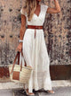 Elegante Maxi Jurk met Flatterende Pasvorm