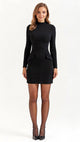 Elegante Mini Jurk Met Lange Mouwen