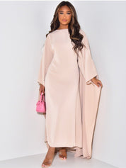 Elegante Maxikleed met Vloeiende Cape-1