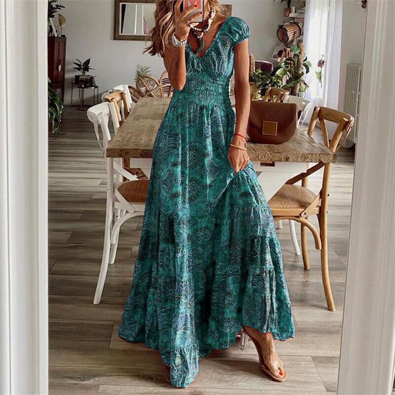 Variant image for Vloeiende Maxi Jurk Zwart Boho-7