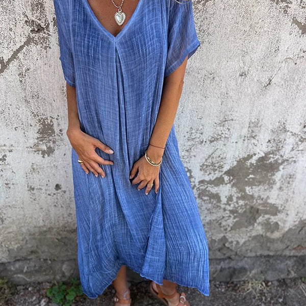Luchtige Midi Jurk met Losse Fit-1