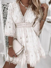 Variant image for Boho Mini Jurk Met Flatterende Pasvorm-3