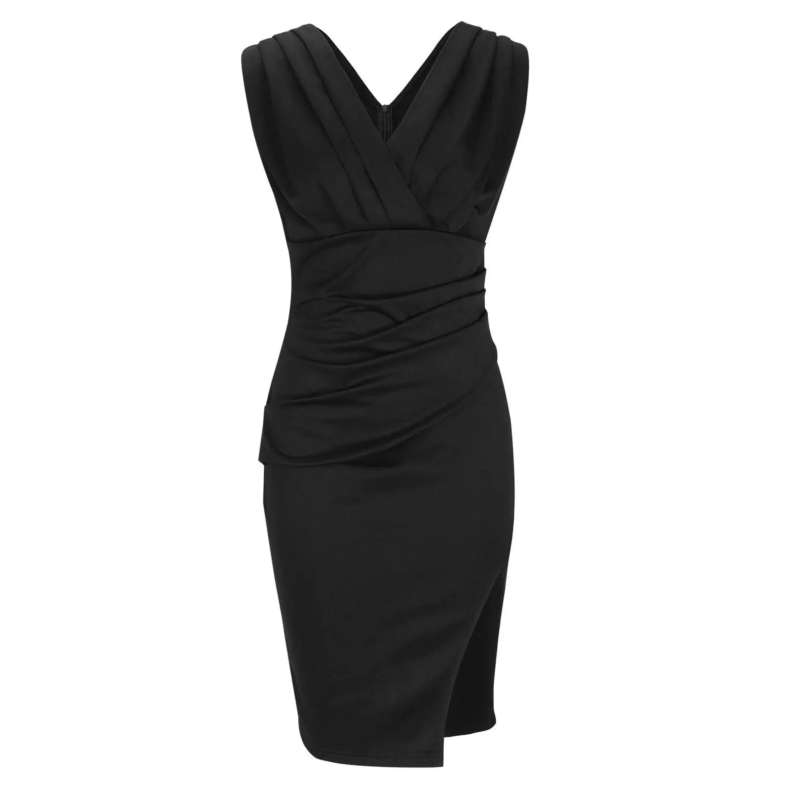 Elegante Vouwjurk met Laterale Spleet-2