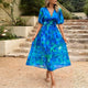 Bloemenprint Midi Jurk met Luchtig Silhouet